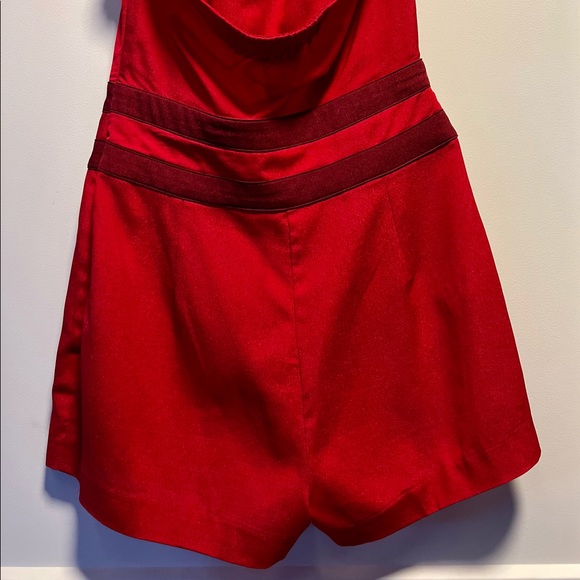 Bebe Red Halter Romper - Picture 5 of 7
